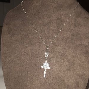Sterling Sliver Necklace and Cross Pendant
